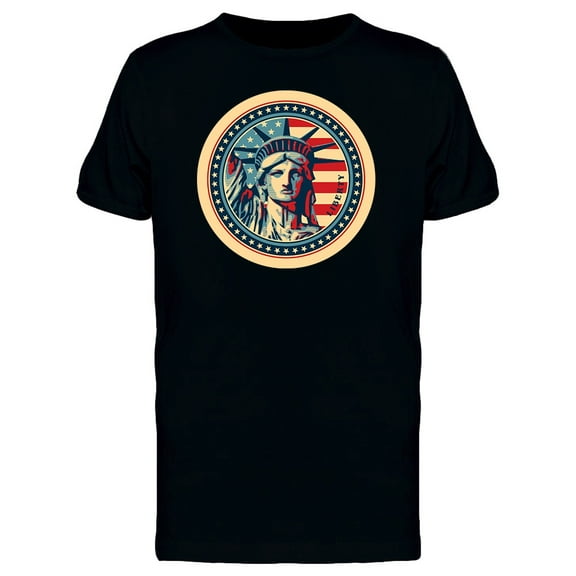 Retro Lady Liberty T-Shirt Men -Image by Shutterstock, Male 3X-Large