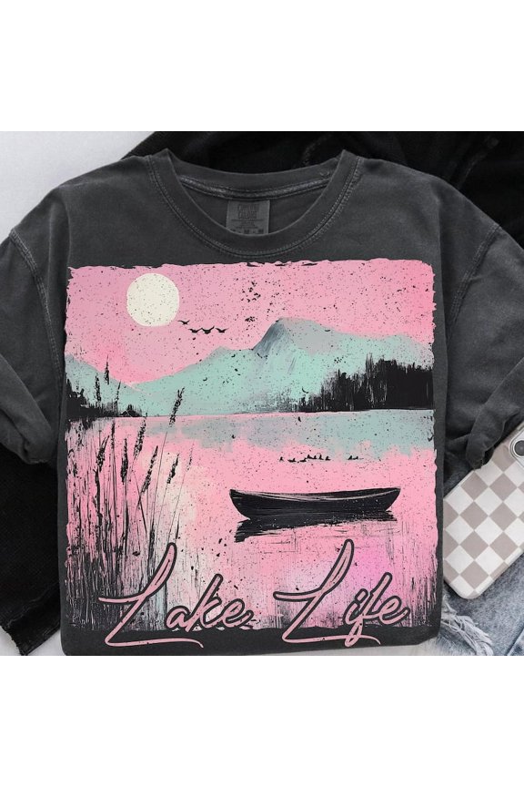 Retro Lake Day T-shirt, Summer Vibes Shirt, Summer Beach Shirt, Salty Summer Shirt , Retro Lake Bum Shirt, Summer Vacation TH060647