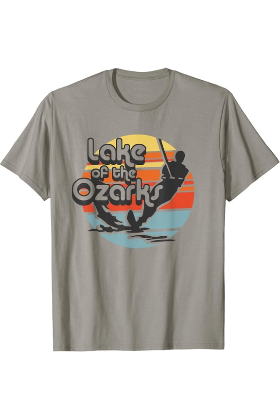 Retro Lake Ozarks Missouri Waterskiing T-Shirt