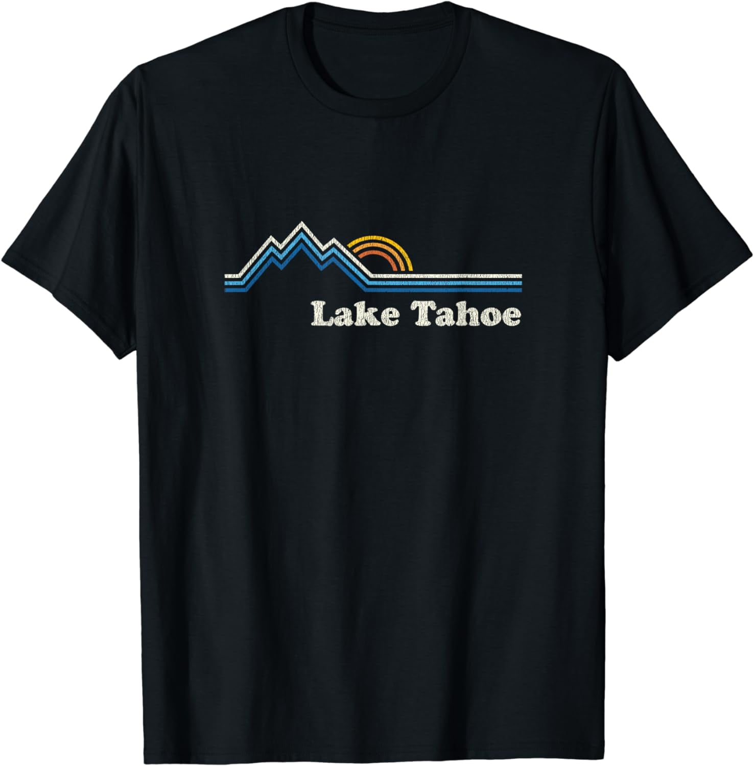 Retro Lake Tahoe California T Shirt Vintage Sunrise Mountain - Walmart.com