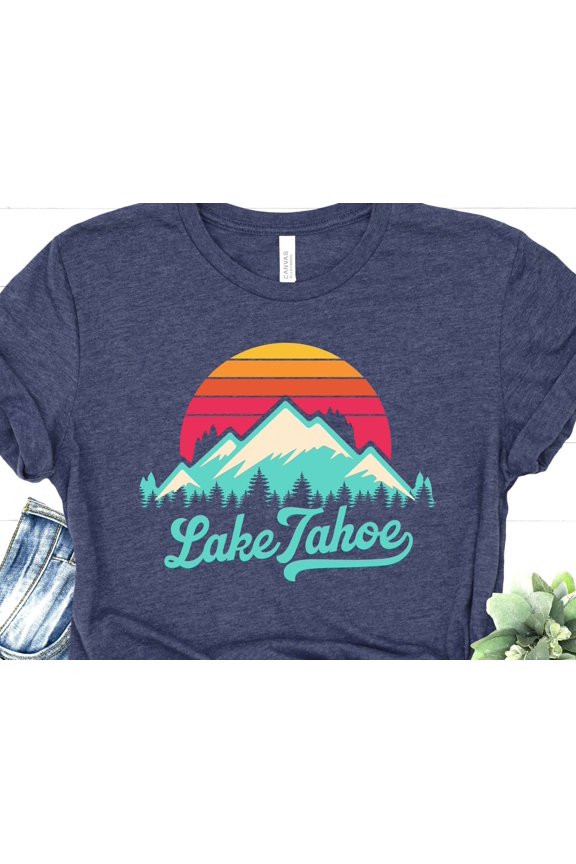 Retro Lake Tahoe Shirt Lake Tahoe Travel Apparel Hello Summer Tee Enjoy Summer Clothing La