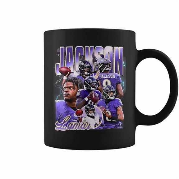 Retro Lamar Jackson Lover 90S Graphic Coffee Mugs