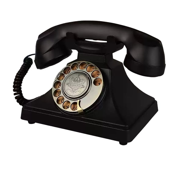 Retro Landline Telephone, Corded Vintage Phone, 1930s Antique Rotary Dial Home Phone, Old Fashion Decorative House Phones for Seniors, Working Basic Rotary Phones for Home/Office/Hotel/School