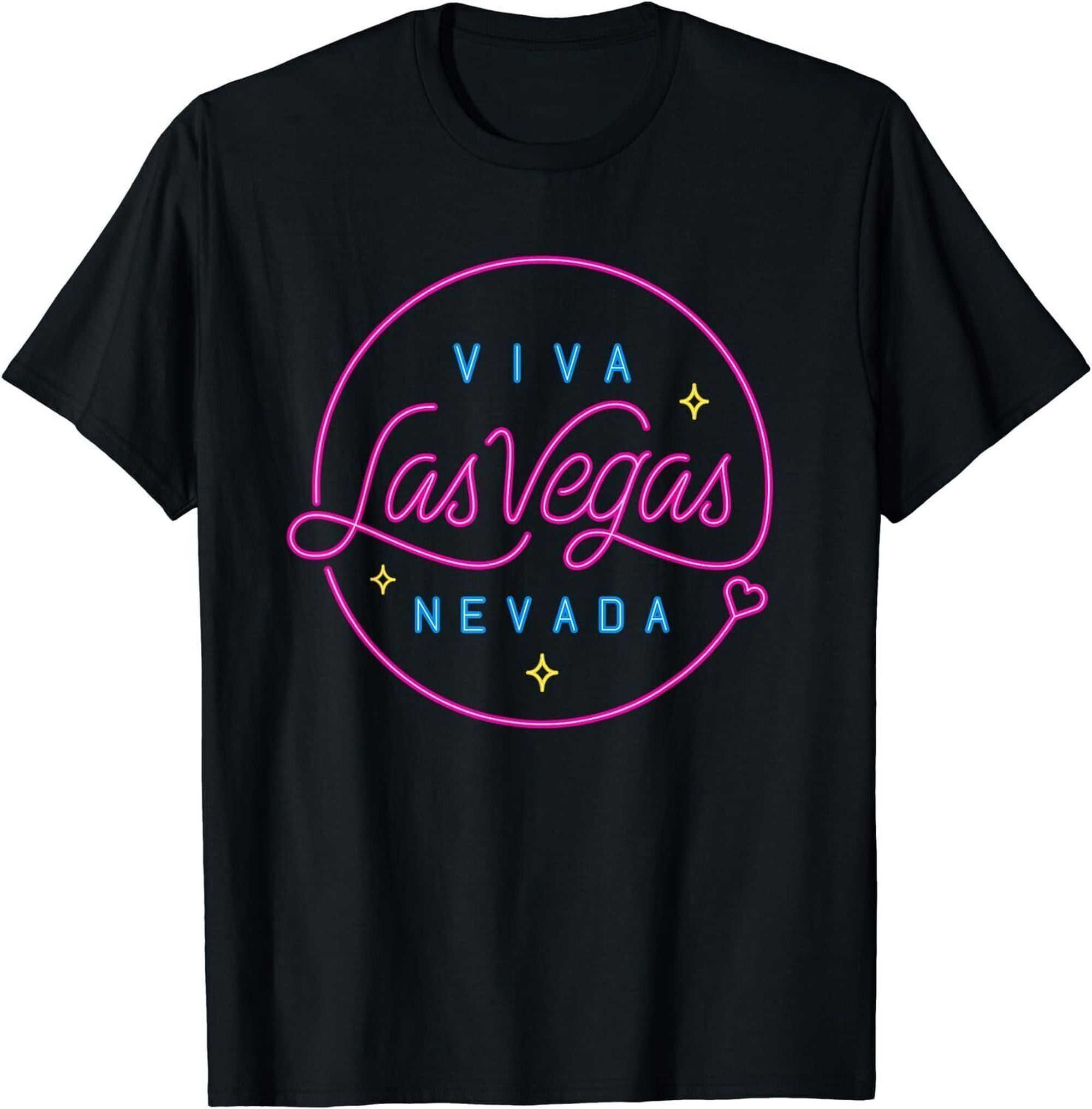 Retro Las Vegas Graphic Tee - Nevada Vacation Shirt - Walmart.com