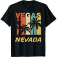 thumbnail image 1 of Retro Las Vegas Nevada Palm Trees Vacation T-Shirt, 1 of 3