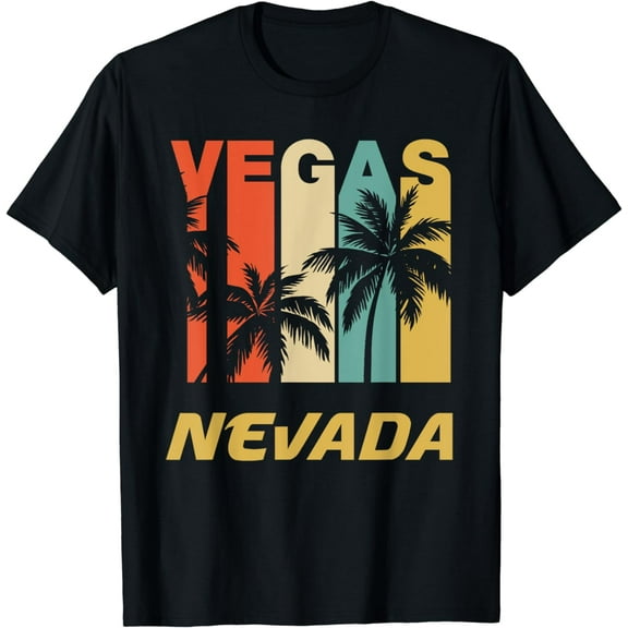 Retro Las Vegas Nevada Palm Trees Vacation T-Shirt