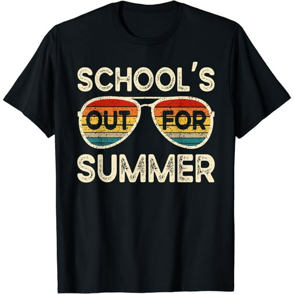 Retro Last Day Of School Schools Out For Summer Teacher T-Shirt