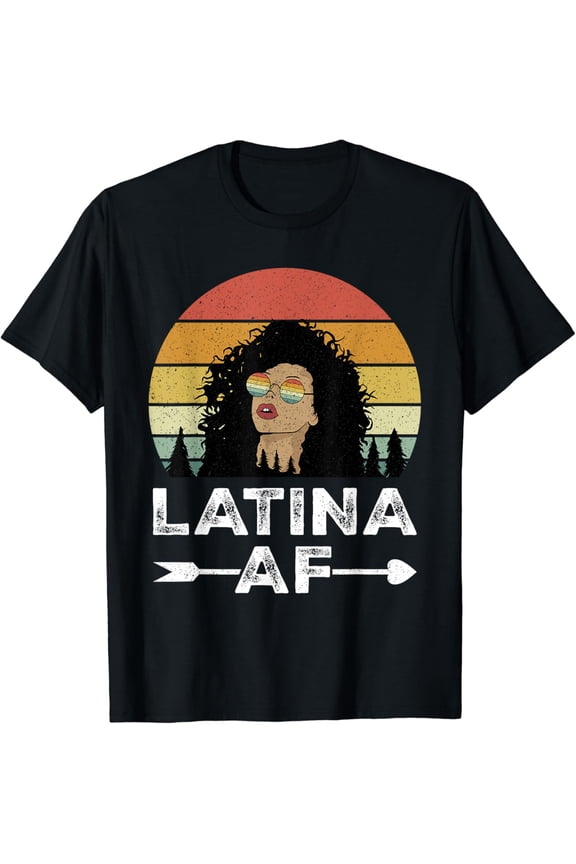 Retro Latina Af Shirt Vintage Latinas Gift For Latino Women Funny Creative Graphic T-Shirt