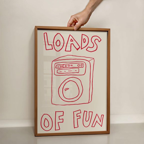 Retro Laundry Room Art Laundromat Decoration Utility Room Organization Poster 10 Unframed Paper Print