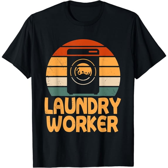 Retro Laundry Worker Outfit Washing Machine T-Shirt