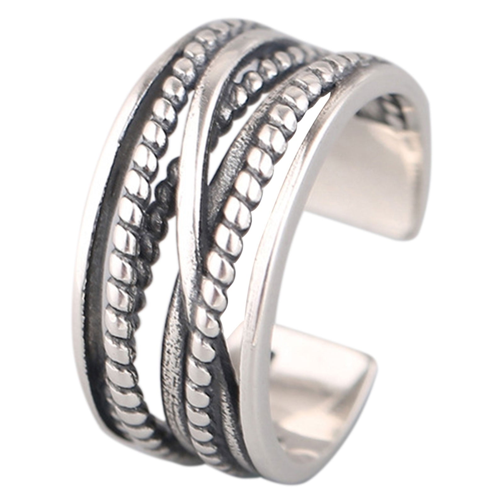 Retro Layer Winding Index Finger All Personality Open Adjustable Female