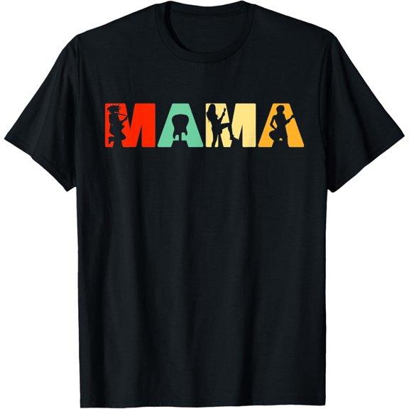 Retro Lead Guitar Mom, Lead Guitar Mama Funny Creative Graphic T-Shirt