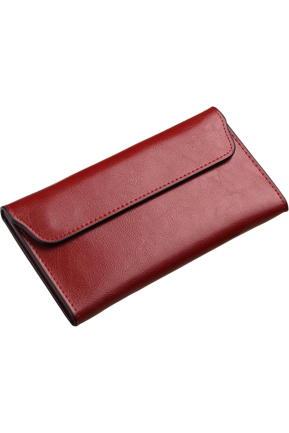 Retro Leather Envelope Women's Phone Card Holder Wallet, Thin Large Capacity Multifunctiona Leather Wallet, Clutch Wallet for Mother's Day Thanksgiving Fashion Gift