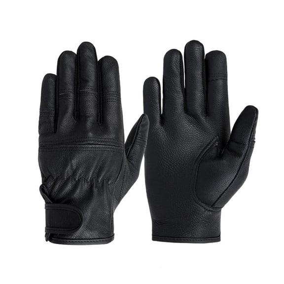 Retro Leather Safety Gloves Touch Thermal Insulated with Quick Release Strap for Outdoor Work and Riding