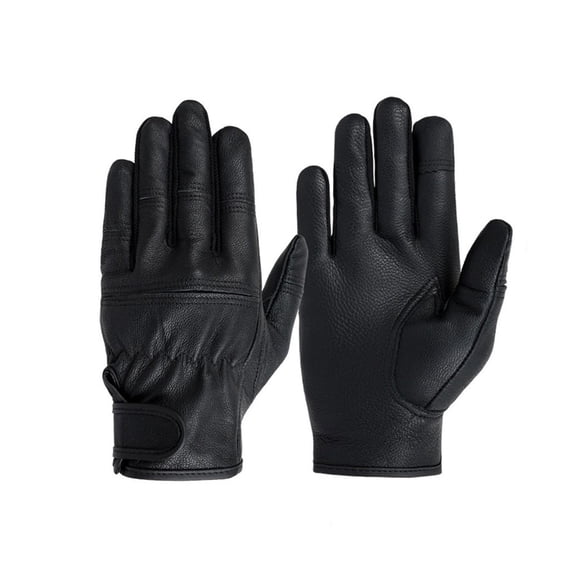 Retro Leather Safety Gloves Touch Thermal Insulated with Quick Release Strap for Outdoor Work and Riding
