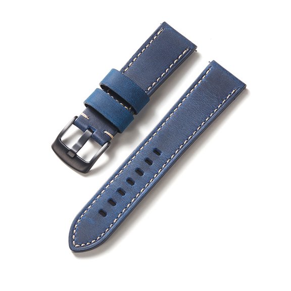 Retro Leather Strap Smart Quick Release Cowhide Hand Leather Strap 20/22/24mm