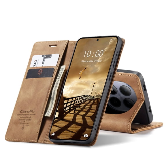 Retro Leather Wallet Case for GANGXUN Redmi Note 15 Pro 4G – Shockproof, Card Slots – Yellow