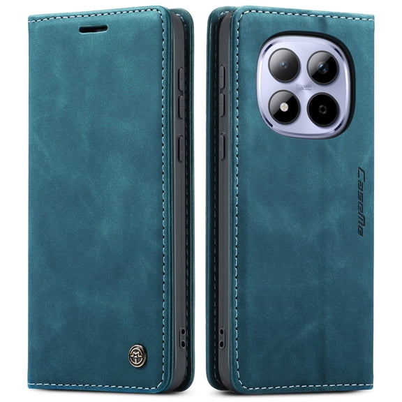 Retro Leather Wallet Case for GANGXUN Redmi Note 15 Pro 5G – Shockproof, Card Slots – Blue