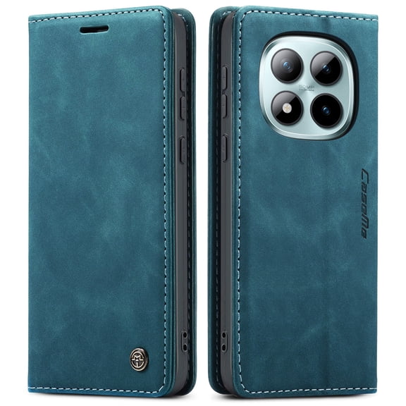 Retro Leather Wallet Case for GANGXUN Redmi Note 15 Pro plus 5G Shockproof, Card Slots Blue