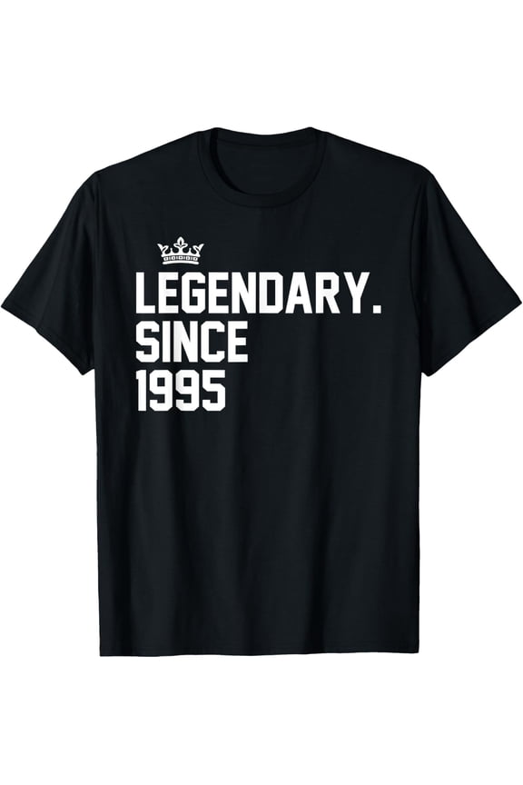 Retro Legendary Since 1995 29th Birthday 29 Year Old T-ShirtMen and women, Black T-shirt, size: Extra large