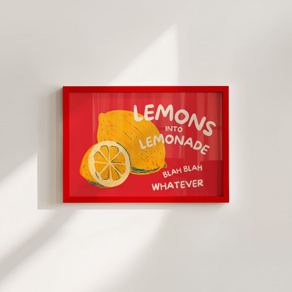 Retro Lemonade Kitchen Print Vintage Food Art