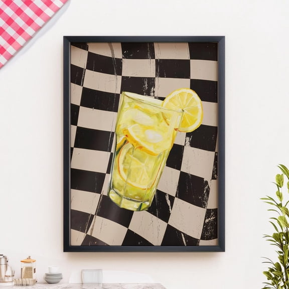 Retro Lemonade Vintage Kitchen Wall Art, Unframed Canvas 16x20in