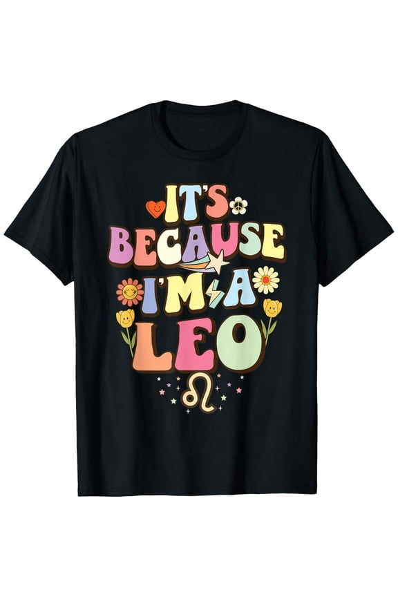 Retro Leo Zodiac Sign astrology July August Birthday Leo T-Shirt