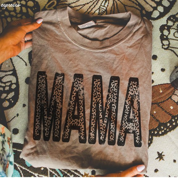 Retro Leopard Mama Shirt Mothers Day Gift From Daughter for Mom, Mama Tshirt For Birthday