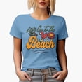 thumbnail image 1 of Retro Let's Go to the Beach, Baby Blue T-Shirt, 3XL, 1 of 5