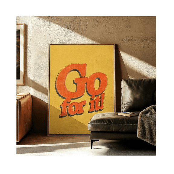 Retro Letter Poster Vintage Phrase Art d Bright Poster Motivational Saying Wall Art Unisex Decor Poster Burnt Orange Graphic