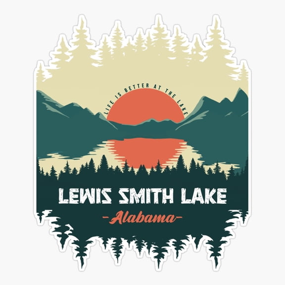 Retro Lewis Smith Lake Vinyl Decal Sticker