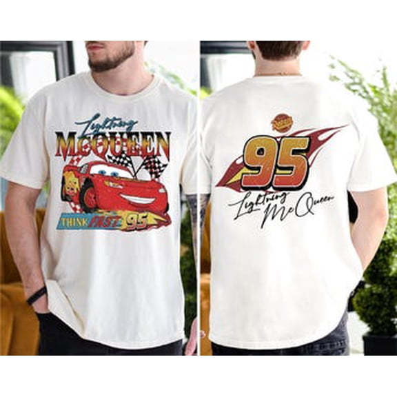 Retro Lightning Mcqueen Shirt, Disney Cars, Mcqueen Racing, Piston Cup, Cars Land Shirt, Disneyland Car Race Shirt, Black Tshirt