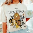 thumbnail image 1 of Retro Lion King Comfort Colors T-Shirt, Simba Mufasa Timon Pumbaa Disney Group Tee, Family Matching Disney Animal Kingdom Trip ,Ivory Color,Size L, 1 of 2