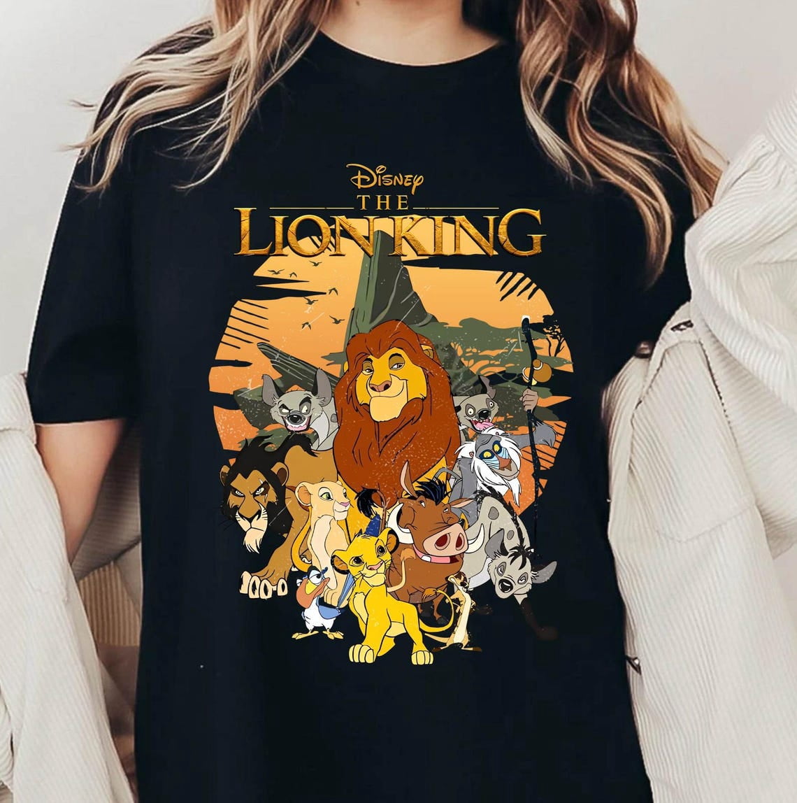 Retro The Lion King Group Characters Shirt, Simba Timon Pumbaa Mufasa ...