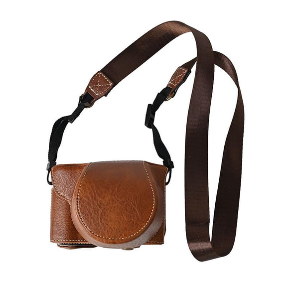 Retro Litchi Texture Leather Full Body Camera Case Bag with Strap For FUJIFILM X-M5