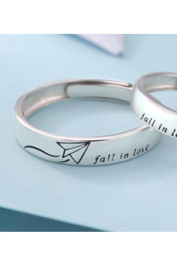 Retro Literary Paper Airplane Rings, Fashion and Simplicity Copper Rings, Geometric Design for Men and Women