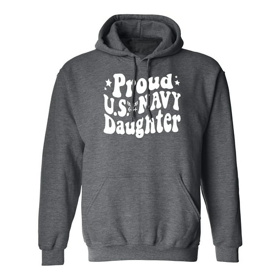 Retro Look "Proud Navy Daughter" Adult Hooded Sweatshirt
