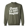 thumbnail image 1 of Retro Look "Proud Navy Daughter" Crewneck Sweatshirt, 1 of 3