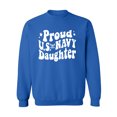 thumbnail image 1 of Retro Look "Proud Navy Daughter" Crewneck Sweatshirt, 1 of 3