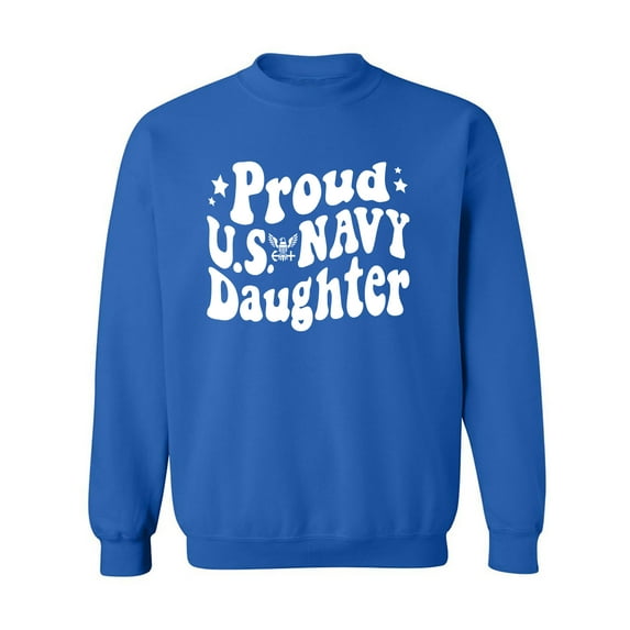 Retro Look "Proud Navy Daughter" Crewneck Sweatshirt