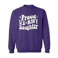 thumbnail image 1 of Retro Look "Proud Navy Daughter" Crewneck Sweatshirt, 1 of 3