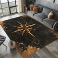 thumbnail image 1 of Retro Look Wind Rose Rug 3x5 ft = 95x155 cm, 1 of 5