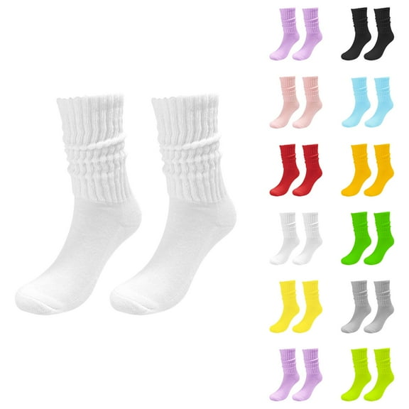 Retro Loose Knit Mid-Calf Socks for Men and Women – Textured Yarn Design, Comfortable Warm Compression Socks for Women, Japanese Vintage Style for Layered Looks