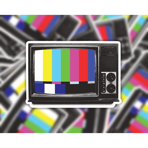 Retro Lost Signal TV Television Weird Retro Technology Glitchcore Sticker