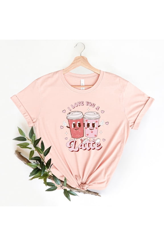 Retro Love Day Shirt, Love Day Shirts For Woman, Latte Love Shirt, Love Day Gift, Love Coffee Lover Gift, Donut