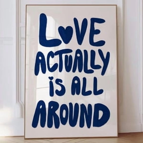 Retro Love Heart Quote Poster, Poster Home Decor, Poster Only