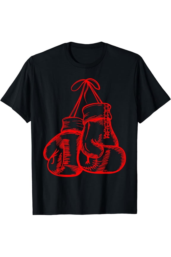 Retro Love Red Boxing Gloves Gifts Boxer Gift T-Shirt