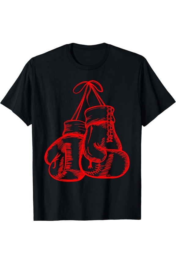 Retro Love Red Boxing Gloves Gifts Boxer Gift T-Shirt