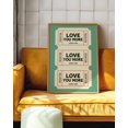 thumbnail image 1 of Retro Love Ticket Poster Sage Green Wall Art, 8x12 UNFRAMED, 1 of 3