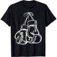 thumbnail image 1 of Retro Love White Boxing Gloves Gifts Boxer Gift T-Shirt, 1 of 4